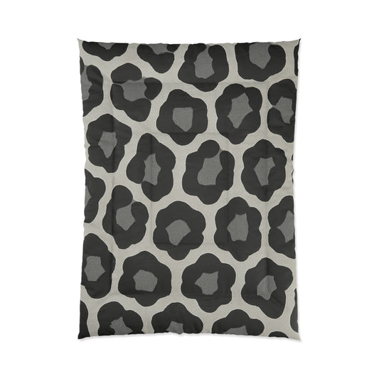 Design Comforter – stilvolle Tagesdecke mit weichem Griff - Bold Leopard Grey - WOOVE
