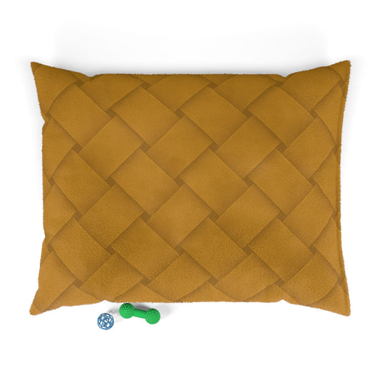 Cozy Pet Bed - Heimtierbett - Brainded Pattern Mustard Yellow (S/M/L) - WOOVE