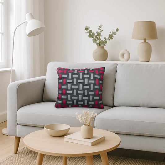 NEON PULSE mit Strass in Silber l Kissenbezug - WOOVE