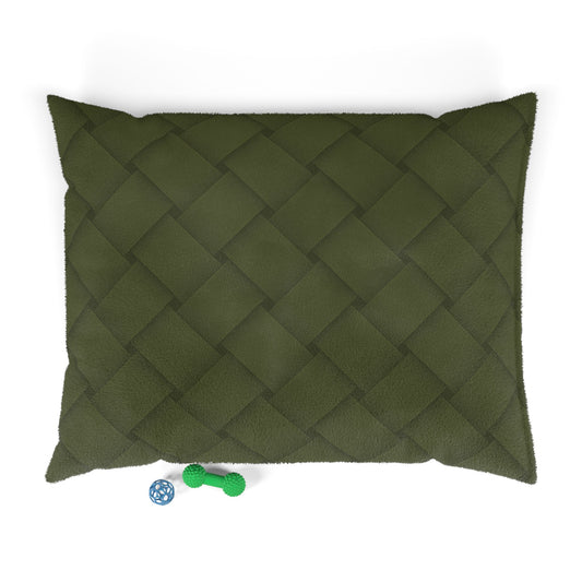 Cozy Pet Bed - Heimtierbett Brainded Pattern Olive (S/M/L) - WOOVE