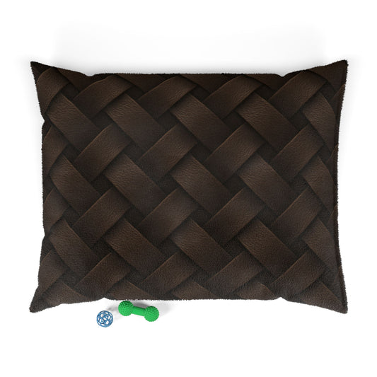 Cozy Pet Bed - Heimtierbett Brainded Pattern Dark Brown (S/M/L) - WOOVE