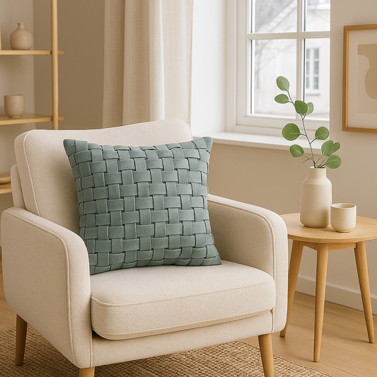 04 NORDIC FERN Salbei & Eukalyptus l Kissenbezug - WOOVE