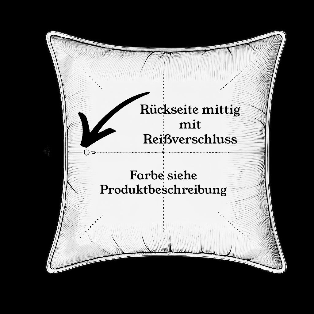 03 DIS Creme & Taubenblau l Kissenbezug - WOOVE