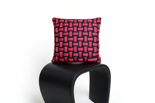 02 RED SIGNAL Schwarz & Rot l Kissenbezug - WOOVE