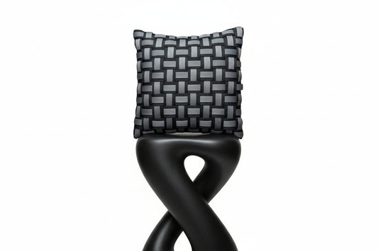 ASH OVERLAY Schwarz & Grau / Kissenbezug - WOOVE