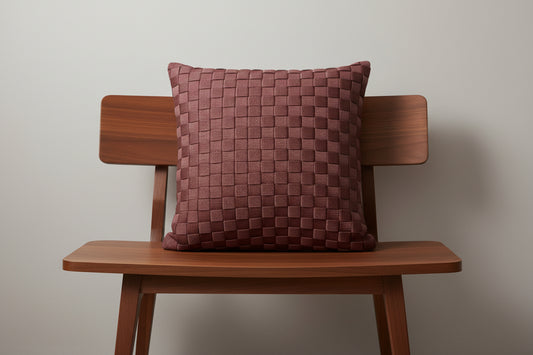 CHESTNUT PLAIN Cognac l Kissenbezug - WOOVE