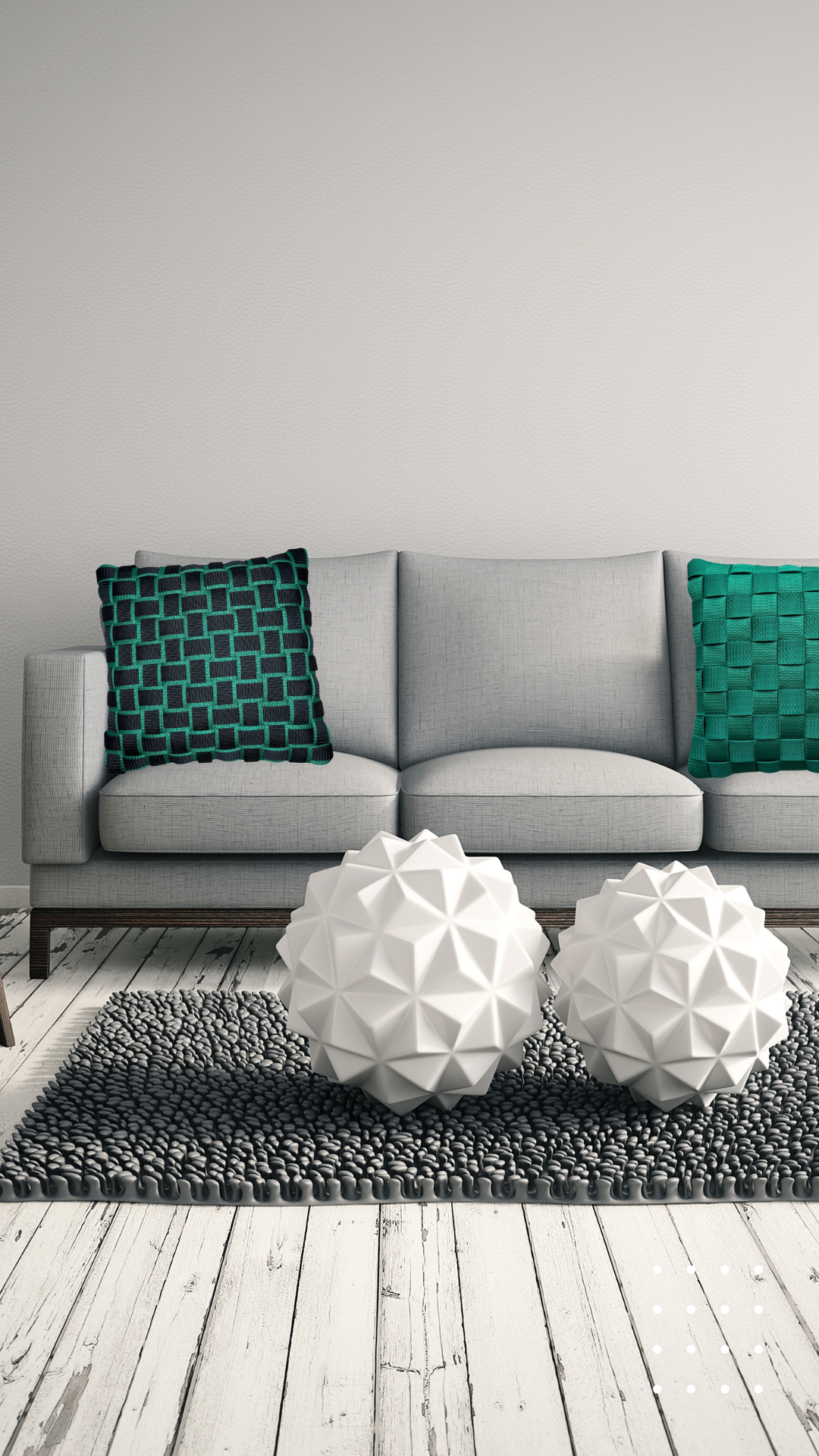 04 EMERALD NOIR Smaragd & Schwarz l Kissenbezug - WOOVE