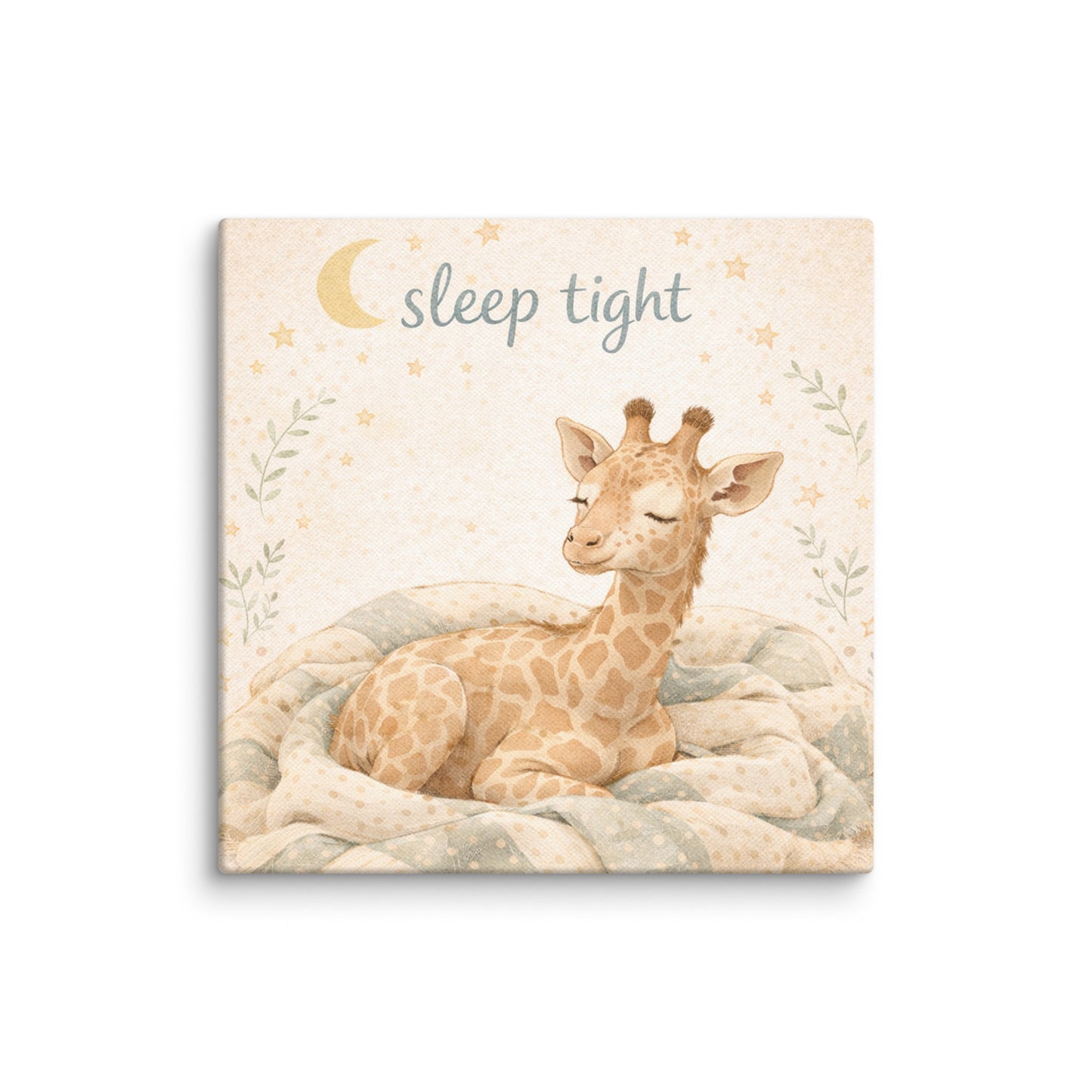 Sleep Tight Giraffe / Mini-Leinwandbild