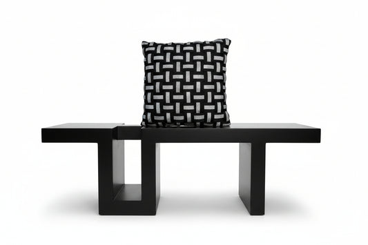 01 NOIR DELUXE Schwarz mit Strass in Silber l Kissenbezug - WOOVE