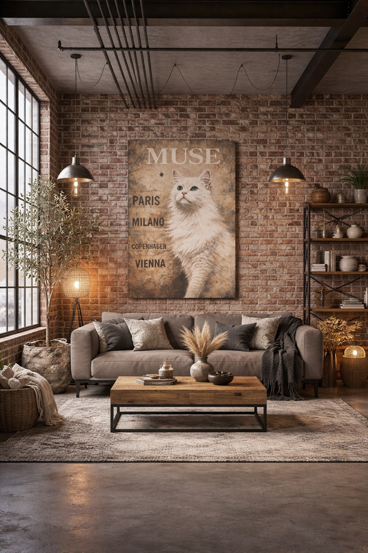 Muse Cat / Leinwandbild