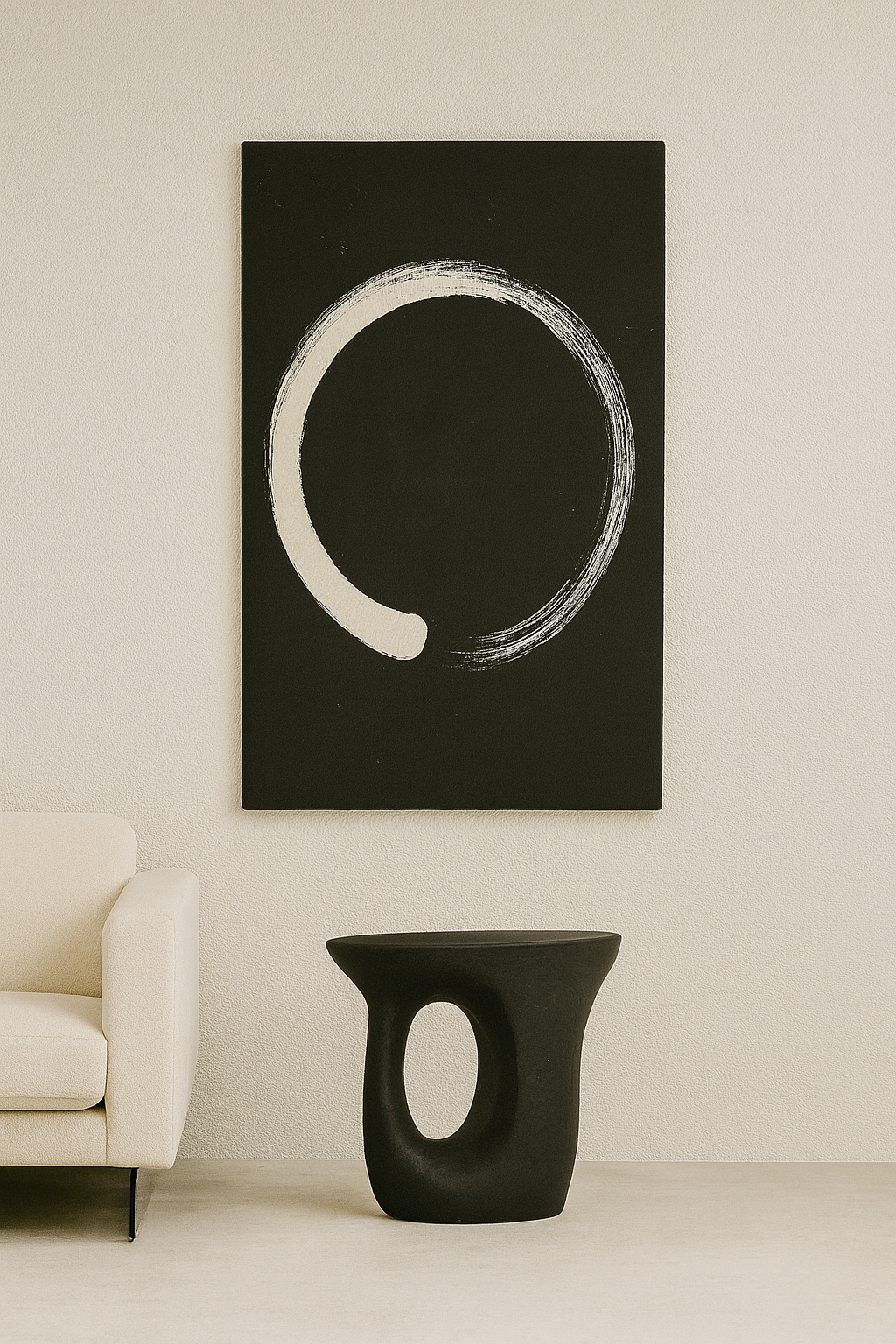 White Ensō/ Leinwandbild - WOOVE