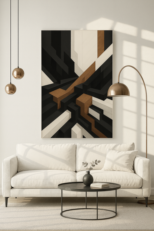 Bronze Struktur / Leinwandbild - WOOVE