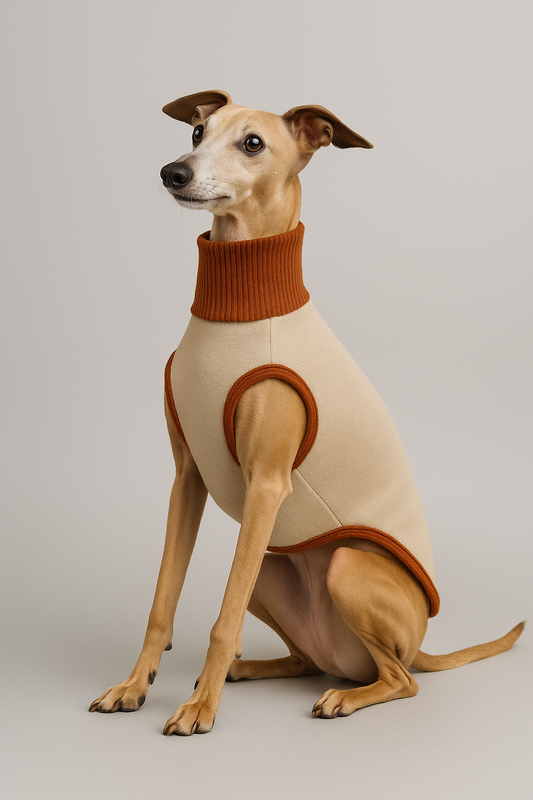 Hunde Strickpulli - Sand & Cognac / gestrickt, OEKO-TEX® - WOOVE