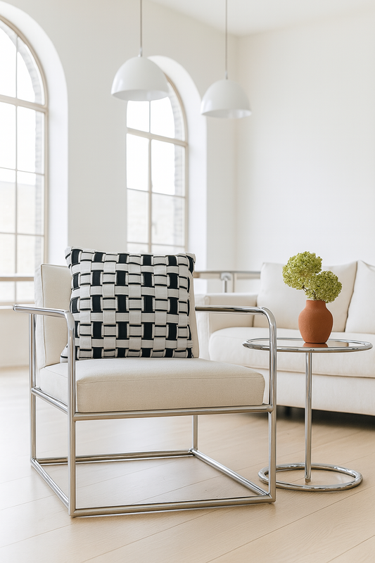 ART LINES2 Schwarz & Weiß l Kissenbezug - WOOVE