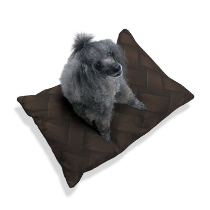 Cozy Pet Bed - Heimtierbett Brainded Pattern Dark Brown (S/M/L) - WOOVE