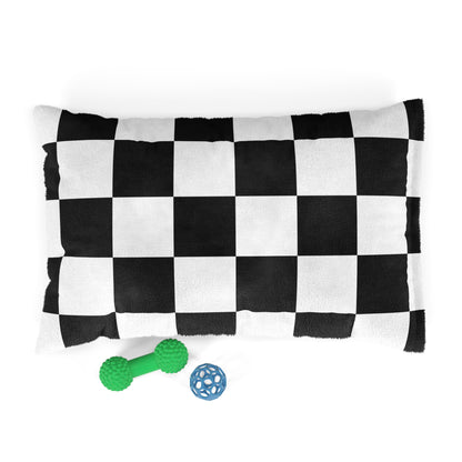 Cozy Pet Bed - Heimtierbett Black & White Chess (S/M/L) - WOOVE