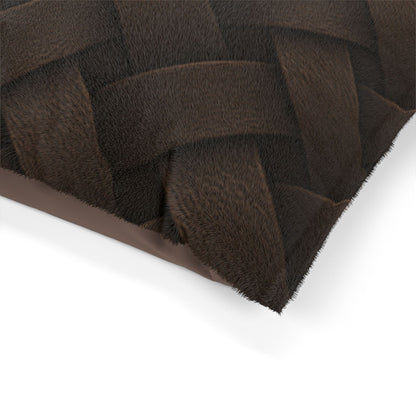 Cozy Pet Bed - Heimtierbett Brainded Pattern Dark Brown (S/M/L) - WOOVE