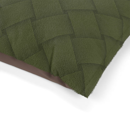Cozy Pet Bed - Heimtierbett Brainded Pattern Olive (S/M/L) - WOOVE