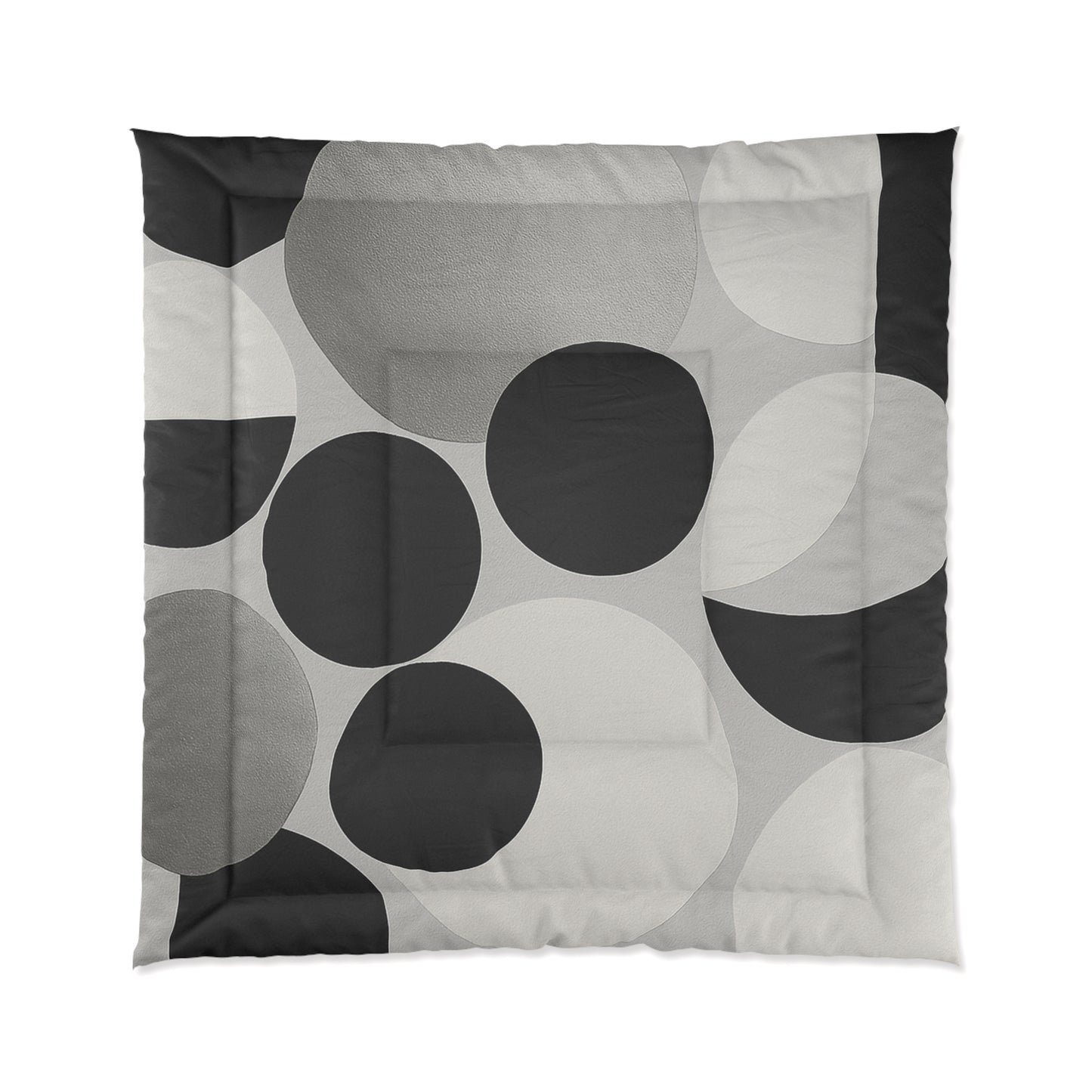 Design Comforter – stilvolle Tagesdecke mit weichem Griff - Silver Dots - WOOVE
