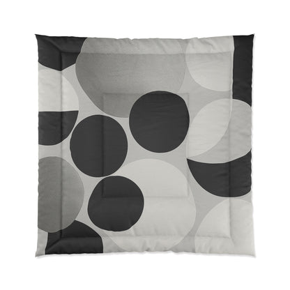 Design Comforter – stilvolle Tagesdecke mit weichem Griff - Silver Dots - WOOVE