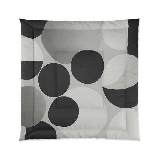 Design Comforter – stilvolle Tagesdecke mit weichem Griff - Silver Dots - WOOVE
