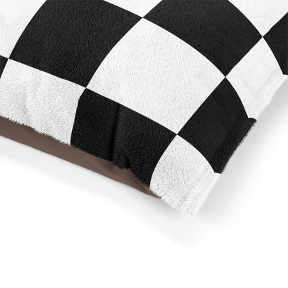 Cozy Pet Bed - Heimtierbett Black & White Chess (S/M/L) - WOOVE