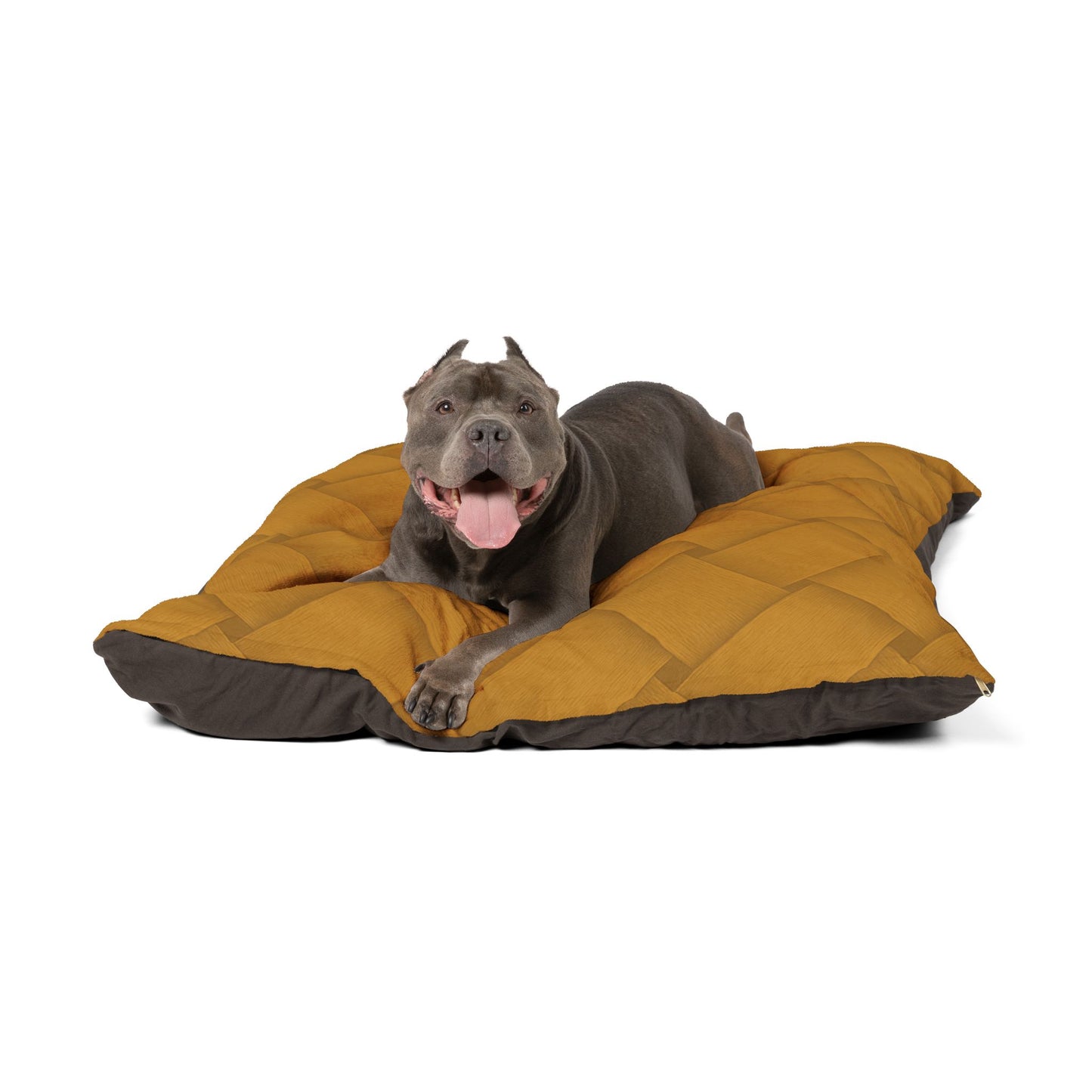 Cozy Pet Bed - Heimtierbett - Brainded Pattern Mustard Yellow (S/M/L) - WOOVE