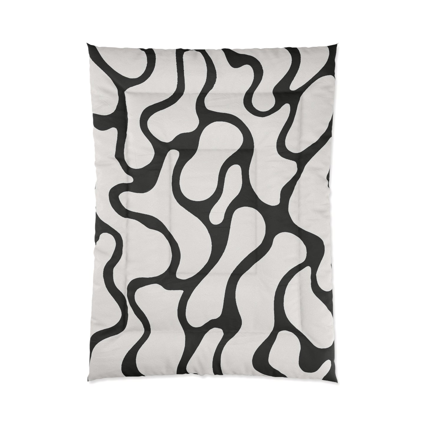 Design Comforter – stilvolle Tagesdecke mit weichem Griff - Black & White Flow - WOOVE