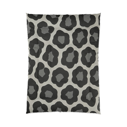 Design Comforter – stilvolle Tagesdecke mit weichem Griff - Bold Leopard Grey - WOOVE