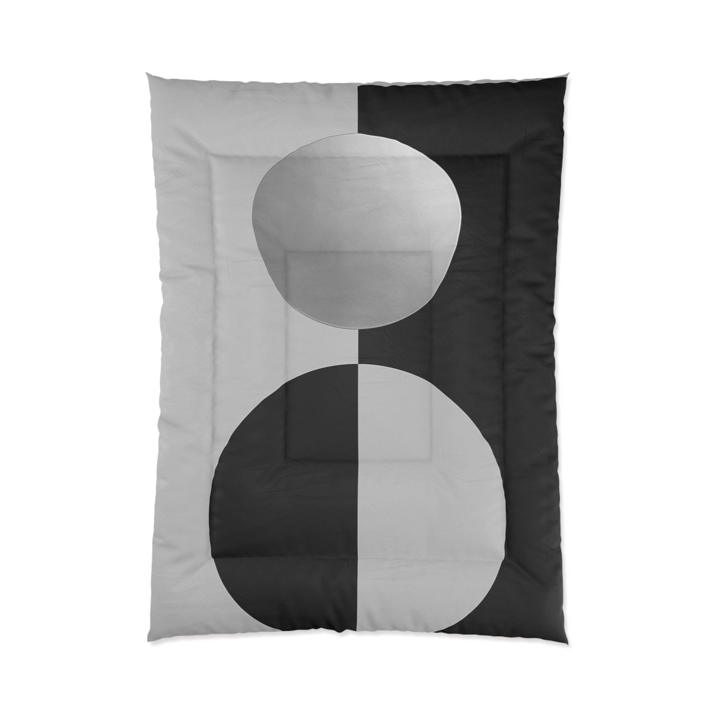 Design Comforter – stilvolle Tagesdecke mit weichem Griff - Black & Silver - WOOVE