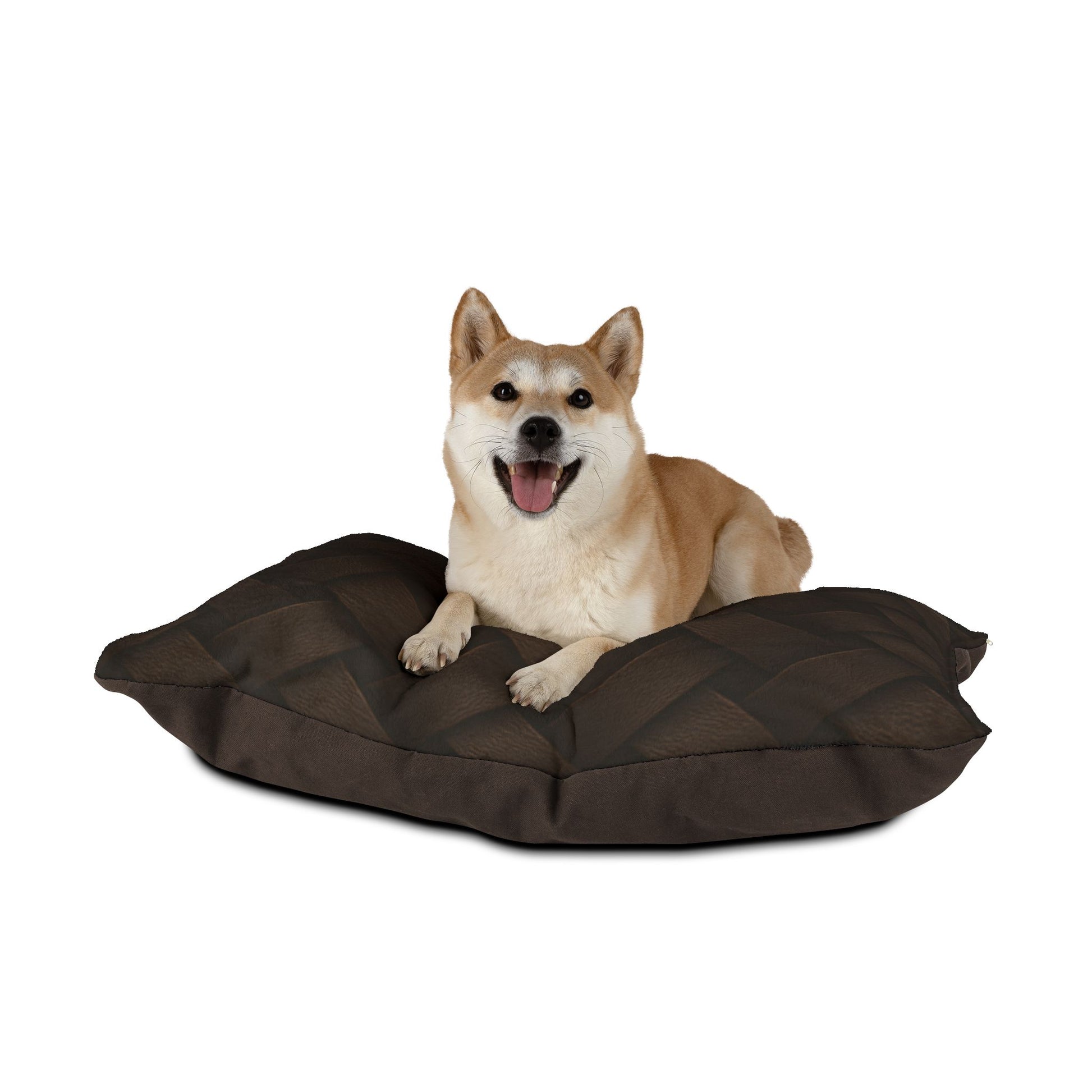 Cozy Pet Bed - Heimtierbett Brainded Pattern Dark Brown (S/M/L) - WOOVE