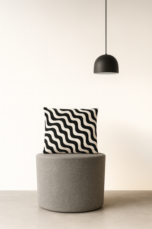 Black & White 1 / Print-Kissenbezug - WOOVE