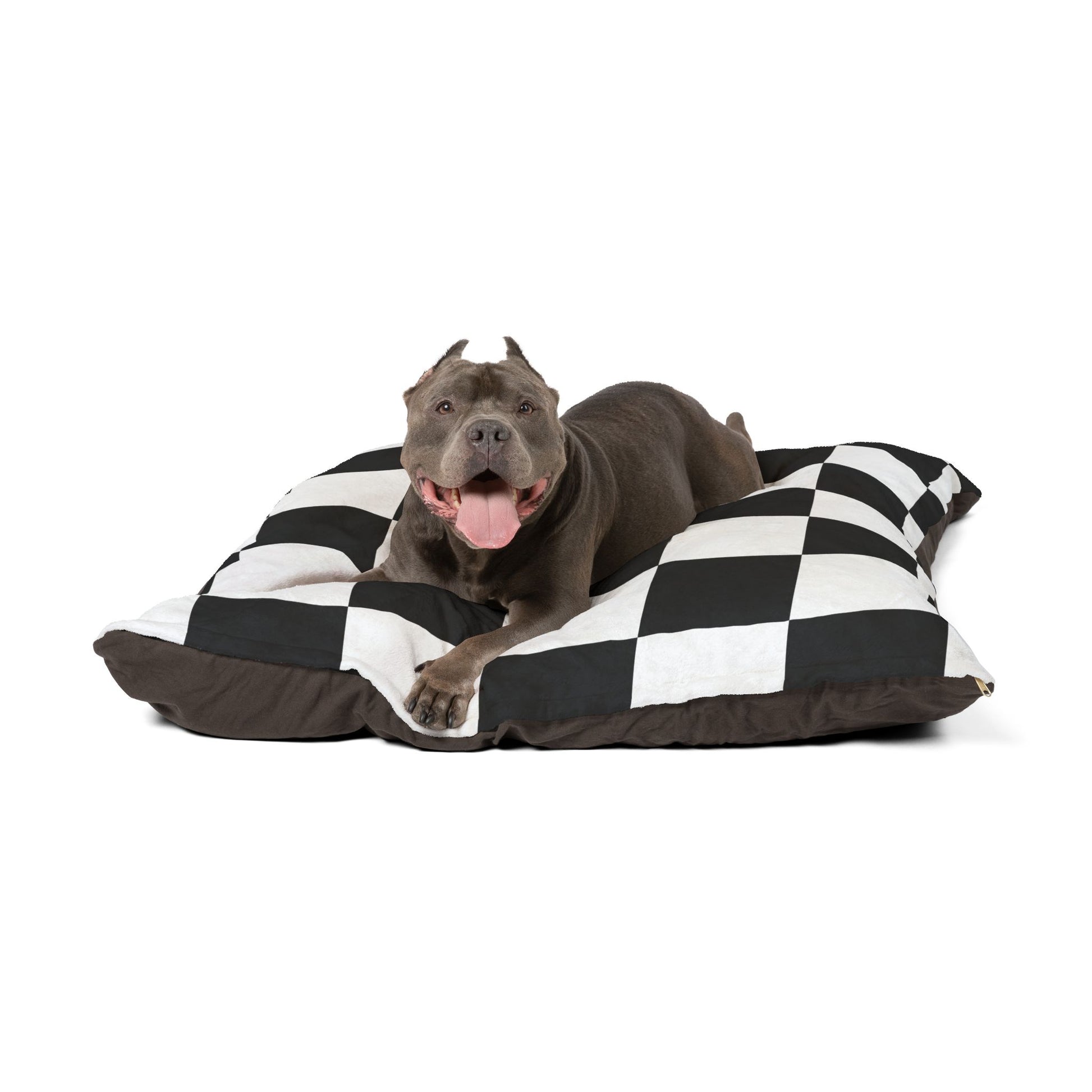 Cozy Pet Bed - Heimtierbett Black & White Chess (S/M/L) - WOOVE