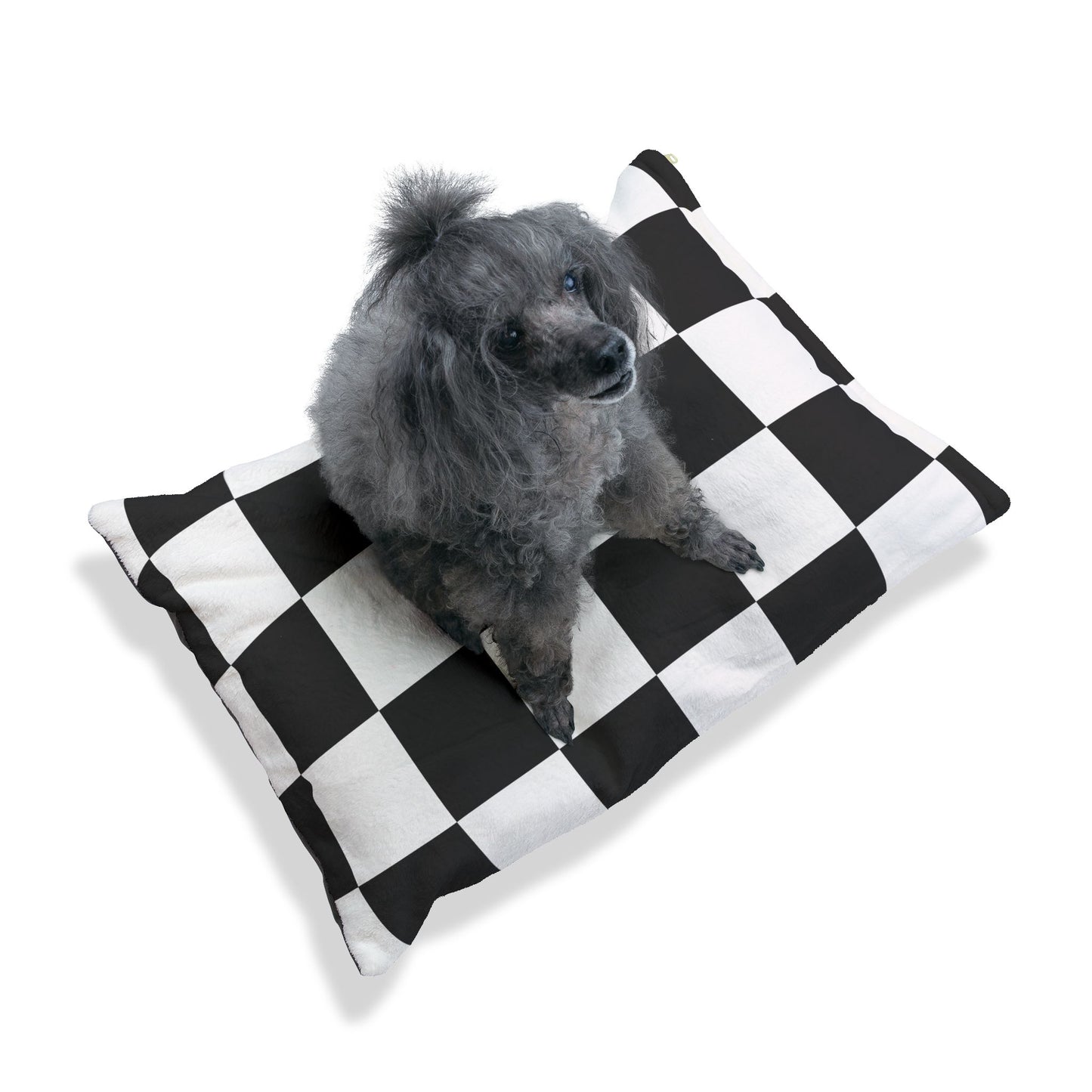 Cozy Pet Bed - Heimtierbett Black & White Chess (S/M/L) - WOOVE