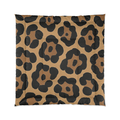 Design Comforter – stilvolle Tagesdecke mit weichem Griff - Bold Leopard Brown - WOOVE