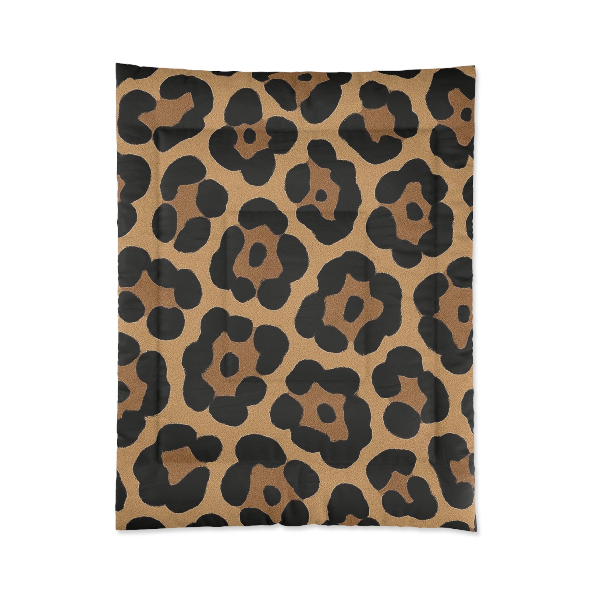 Design Comforter – stilvolle Tagesdecke mit weichem Griff - Bold Leopard Brown - WOOVE