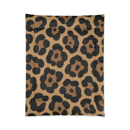 Design Comforter – stilvolle Tagesdecke mit weichem Griff - Bold Leopard Brown - WOOVE