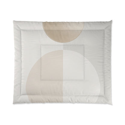 Design Comforter – stilvolle Tagesdecke mit weichem Griff - Cold Gold & Offwhite - WOOVE