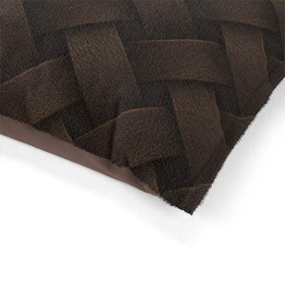 Cozy Pet Bed - Heimtierbett Brainded Pattern Dark Brown (S/M/L) - WOOVE