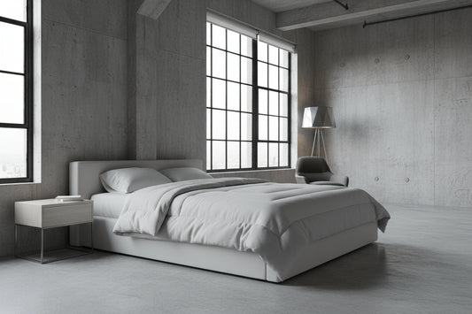 Design Comforter – stilvolle Tagesdecke mit weichem Griff - Charcoal - WOOVE