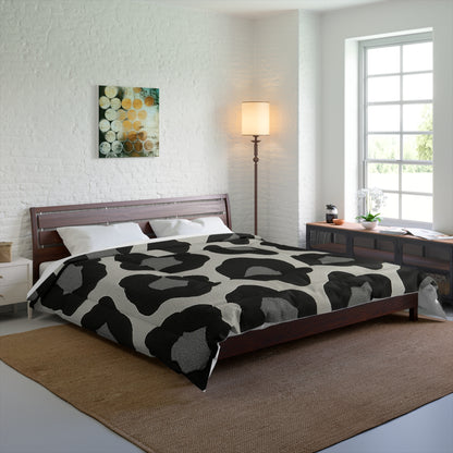 Design Comforter – stilvolle Tagesdecke mit weichem Griff - Bold Leopard Grey - WOOVE