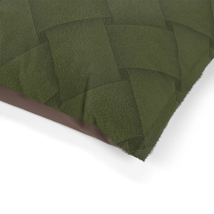 Cozy Pet Bed - Heimtierbett Brainded Pattern Olive (S/M/L) - WOOVE