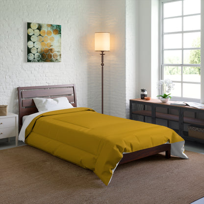 Design Comforter – stilvolle Tagesdecke mit weichem Griff - Mustard Yellow - WOOVE