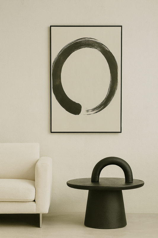 Grey Ensō / Leinwandbild - WOOVE