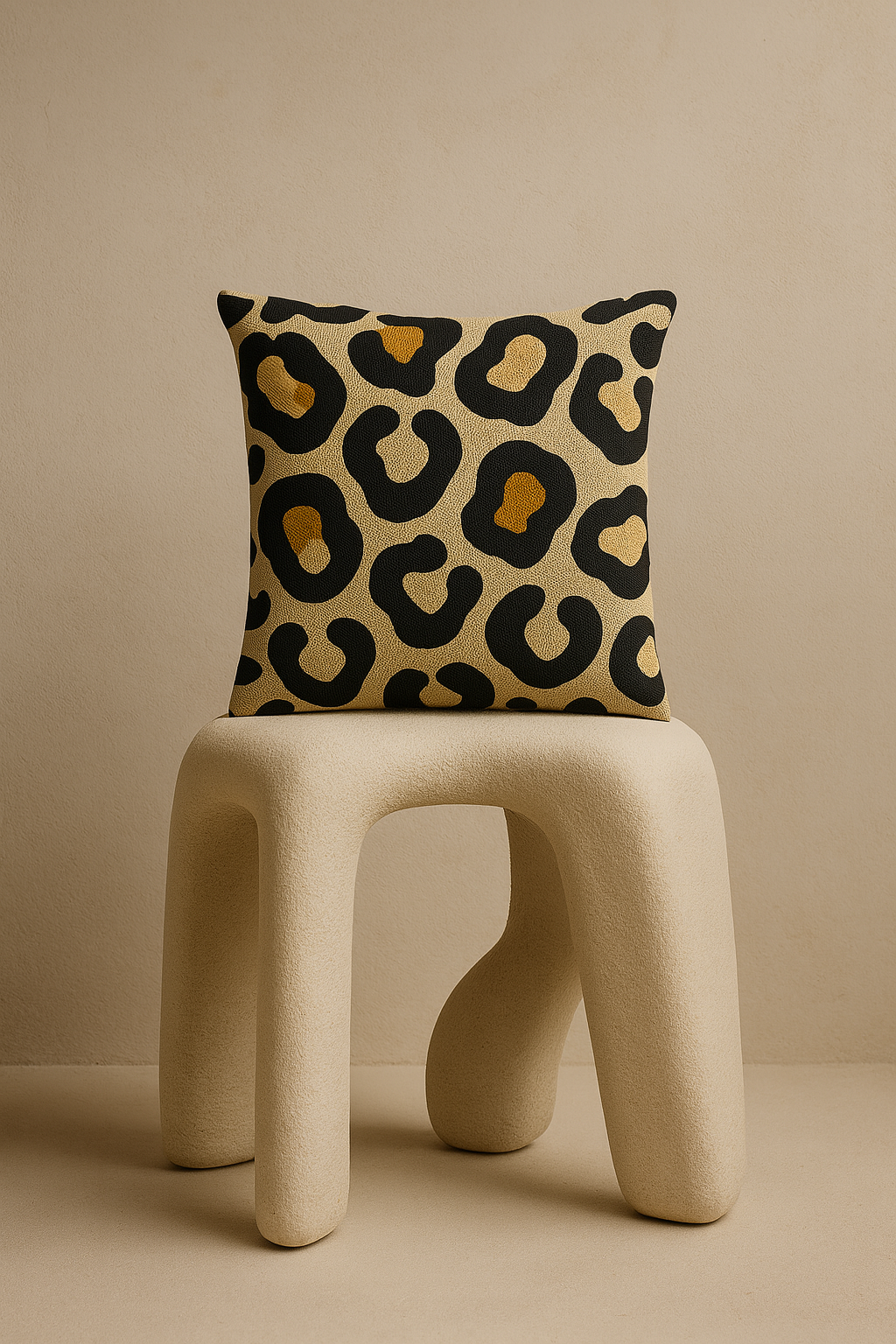 NOA.HOME. / Bold Leopard Gold / Print-Kissenbezug incl. Füllung - WOOVE