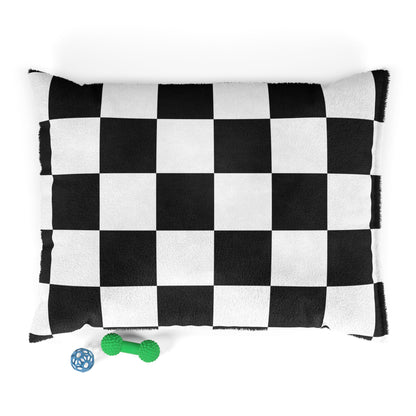 Cozy Pet Bed - Heimtierbett Black & White Chess (S/M/L) - WOOVE