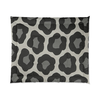 Design Comforter – stilvolle Tagesdecke mit weichem Griff - Bold Leopard Grey - WOOVE