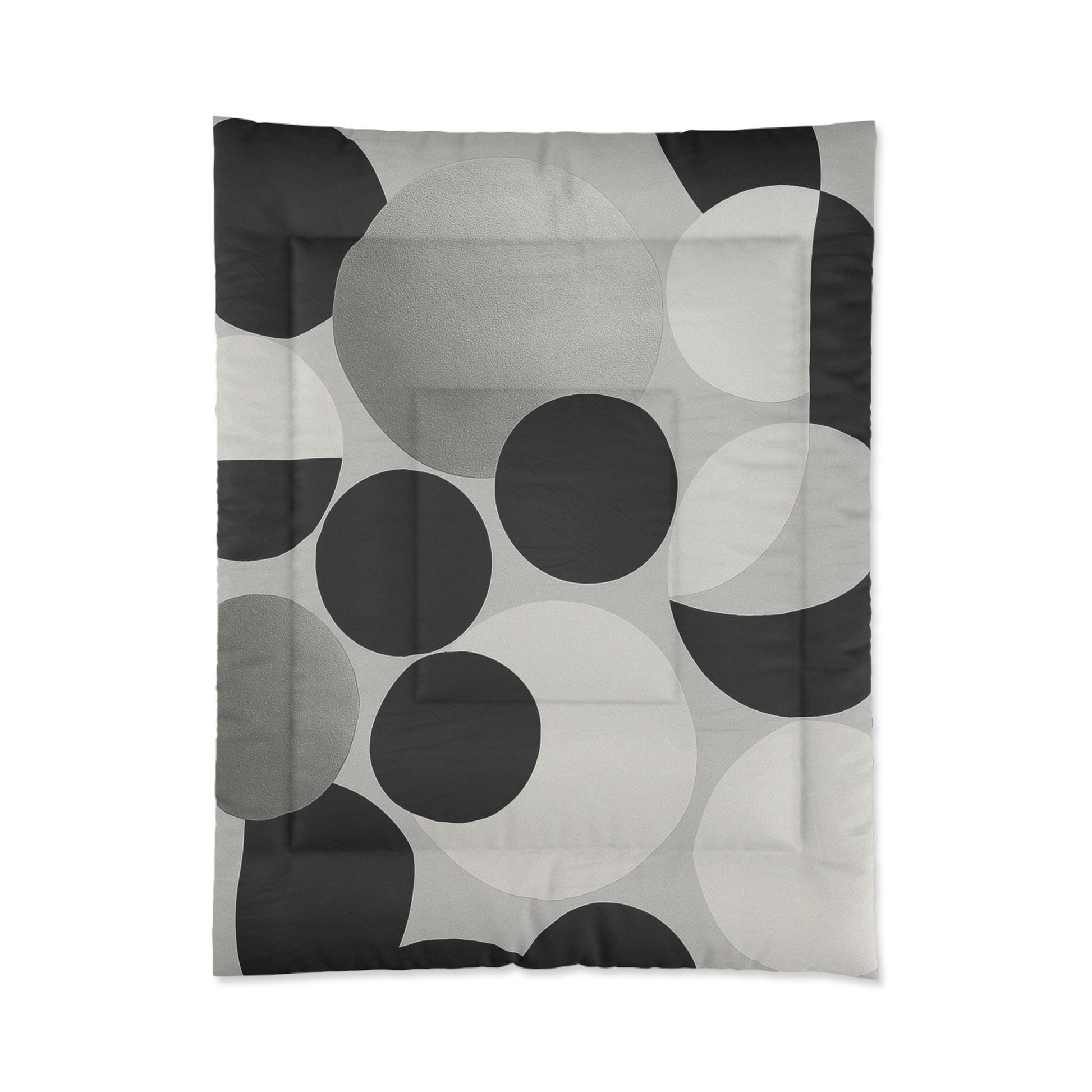 Design Comforter – stilvolle Tagesdecke mit weichem Griff - Silver Dots - WOOVE