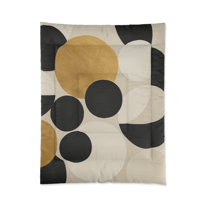 Design Comforter – stilvolle Tagesdecke mit weichem Griff - Golden Dots - WOOVE