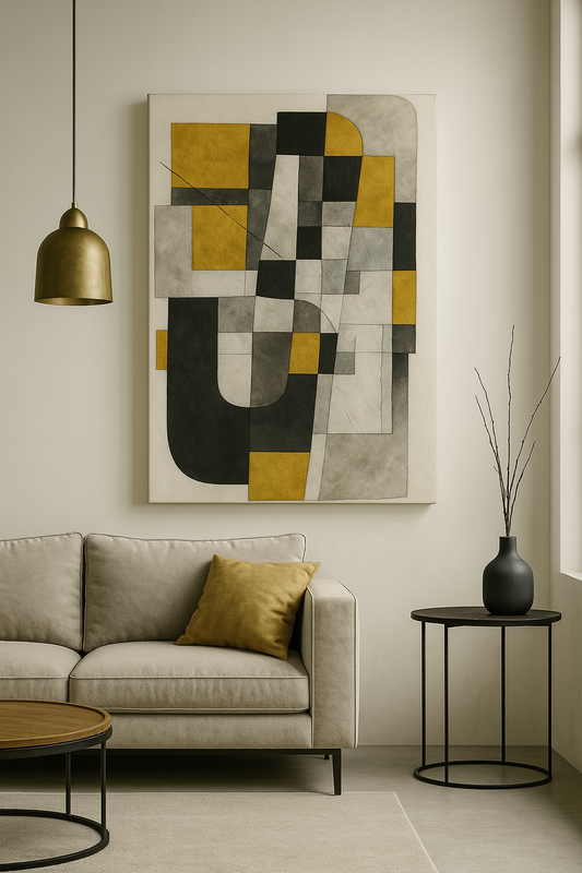 Gilded Lines No.2 / Leinwandbild - WOOVE